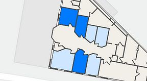 
							Planritning för Kontorshotell Triangeln, 3 privata rum, 37 m²