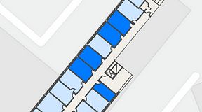 
							Planritning för Regus Almedal, 5 privata rum, 93 m²