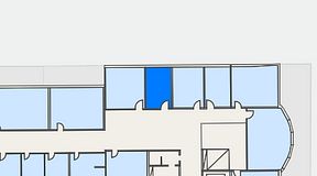 Planritning för Kontoret Globen, 1 privata rum, 10 m²