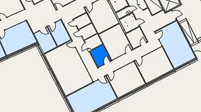 
							Planritning för Spaces Hyllie Vista, 1 privata rum, 6 m²