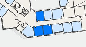 
							Planritning för Växthuset Elbegatan, 3 privata rum, 41 m²