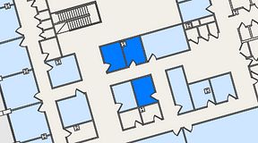 
							Planritning för United Spaces Östra Hamngatan, 3 privata rum, 24 m²