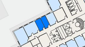 
							Planritning för iOffice Kungsgatan 64, 2 privata rum, 18 m²