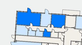 
							Planritning för Embassaden, 3 privata rum, 59 m²