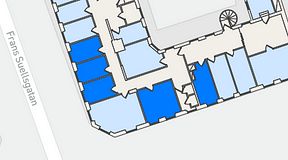 
							Planritning för Regus Adelgatan 21, 5 privata rum, 51 m²