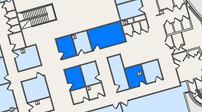 
							Planritning för United Spaces Östra Hamngatan, 4 privata rum, 42 m²