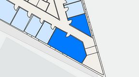 
							Planritning för Easy Office Spånga, 2 privata rum, 50 m²