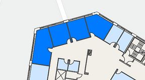 
							Planritning för Spaces Göteborg Gamlestan, 4 privata rum, 87 m²