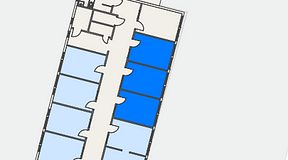 Planritning för FASTOFFICE Tellusvägen 43 Vallentuna, 3 privata rum, 36 m²