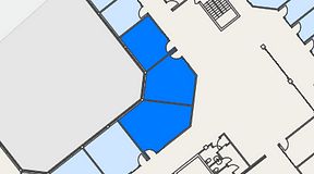 
							Planritning för FASTOFFICE Lunda, 3 privata rum, 76 m²