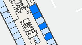 
							Planritning för Convendum Västra Järnvägsgatan 3, 4 privata rum, 45 m²