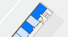 Planritning för Regus Almedal, 2 privata rum, 50 m²