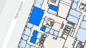 Planritning för Regus Östermalmstorg, 5 privata rum, 92 m²