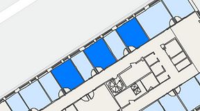 
							Planritning för Regus Kistagången 20b, 3 privata rum, 45 m²