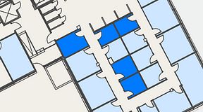 
							Planritning för Spaces Hyllie Vista, 5 privata rum, 43 m²