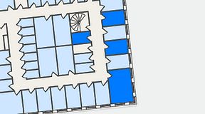 
							Planritning för QuickOffice Kista, 4 privata rum, 51 m²