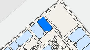 
							Planritning för Spaces Gamla Stan, 1 privata rum, 15 m²