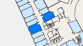 
							Planritning för Genetor K6, 2 privata rum, 32 m²