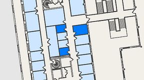 
							Planritning för Spaces Nordenskiöldsgatan, 3 privata rum, 19 m²