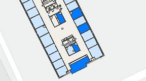 
							Planritning för Convendum Västra Järnvägsgatan 3, 5 privata rum, 56 m²