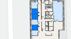 
							Planritning för Flexiwork Kollektivet, 3 privata rum, 18 m²