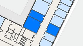 
							Planritning för Quick Office Älvsjö, 3 privata rum, 53 m²