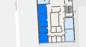 
							Planritning för Quick Office Malmö C, 4 privata rum, 56 m²
