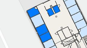 
							Planritning för Convendum Västra Järnvägsgatan 3, 5 privata rum, 41 m²
