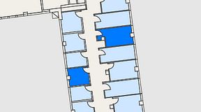 
							Planritning för World Trade Center Göteborg, Mässans gata, 2 privata rum, 22 m²