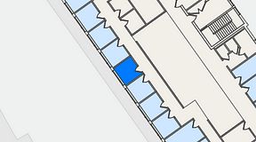 
							Planritning för FirstOffice Västra Hamnen, 1 privata rum, 7 m²