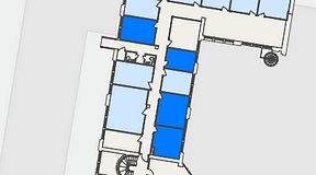 
							Planritning för FASTOFFICE Dalénum Lidingö, 4 privata rum, 54 m²