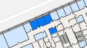 
							Planritning för Spaces Lindholmen, 3 privata rum, 31 m²