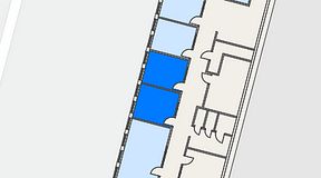 Planritning för FASTOFFICE Tellusvägen 43 Vallentuna, 2 privata rum, 28 m²