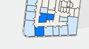 Planritning för United Spaces Nordenskiöldsgatan 24, 3 privata rum, 32 m²