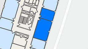 
							Planritning för C/O Handenterminalen 5, 2 privata rum, 51 m²