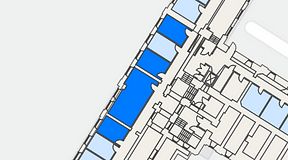 
							Planritning för iOffice Sjöbefälsskolan, 4 privata rum, 76 m²