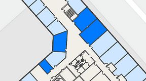 
							Planritning för FASTOFFICE Lunda, 4 privata rum, 110 m²