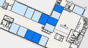 
							Planritning för Convendum Gävlegatan 16, 5 privata rum, 73 m²