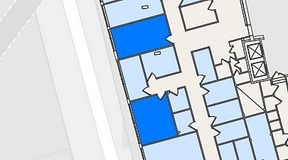 
							Planritning för Entreprenörsgatan Hasselbladshuset, 2 privata rum, 48 m²