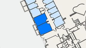 
							Planritning för Genetor K6, 2 privata rum, 38 m²