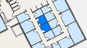 
							Planritning för Spaces Hyllie Vista, 2 privata rum, 18 m²