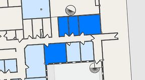 
							Planritning för FirstOffice Säveån, 4 privata rum, 57 m²