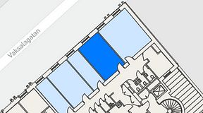 
							Planritning för Banken Coworking, 1 privata rum, 24 m²