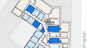 
							Planritning för Entreprenörsgatan Kungsgatan, 5 privata rum, 77 m²