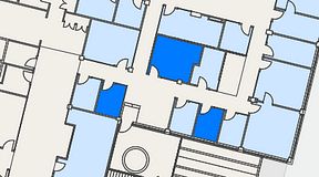 
							Planritning för Flexiwork Hovet, 3 privata rum, 30 m²
