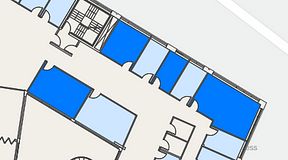 
							Planritning för Spaces Göteborg Gamlestan, 4 privata rum, 80 m²