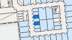 
							Planritning för QuickOffice Kista, 2 privata rum, 8 m²