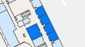 
							Planritning för The Works Västra Järnvägsgatan, 5 privata rum, 98 m²