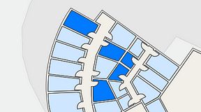 Planritning för Quick Office Bromma Blocks, 5 privata rum, 40 m²