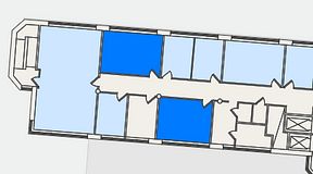 
							Planritning för Landskapet Sickla, 2 privata rum, 48 m²